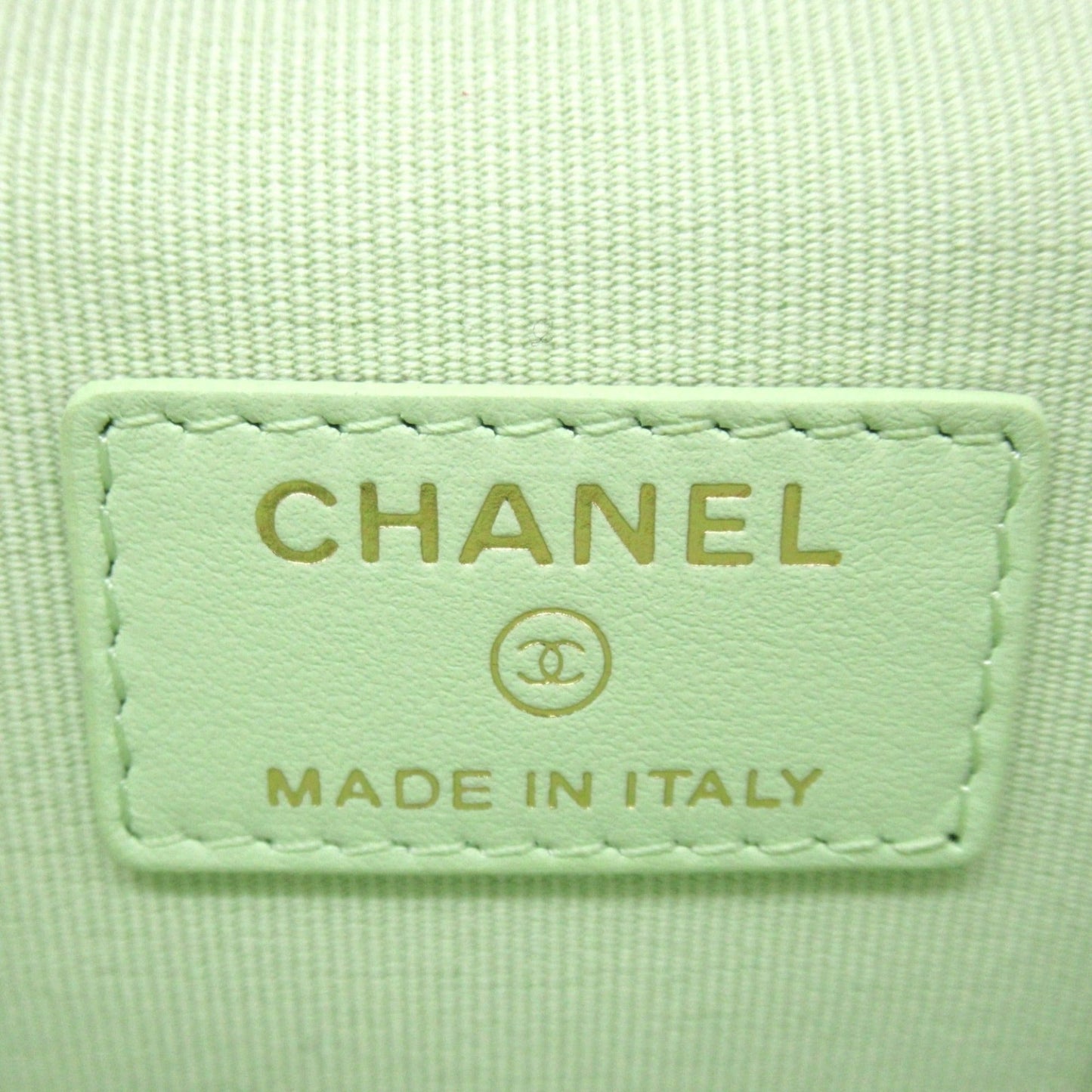 CHANEL Vanity ChainShoulder Bag Green Light green Caviar Skin (Grained Calf) AP2503