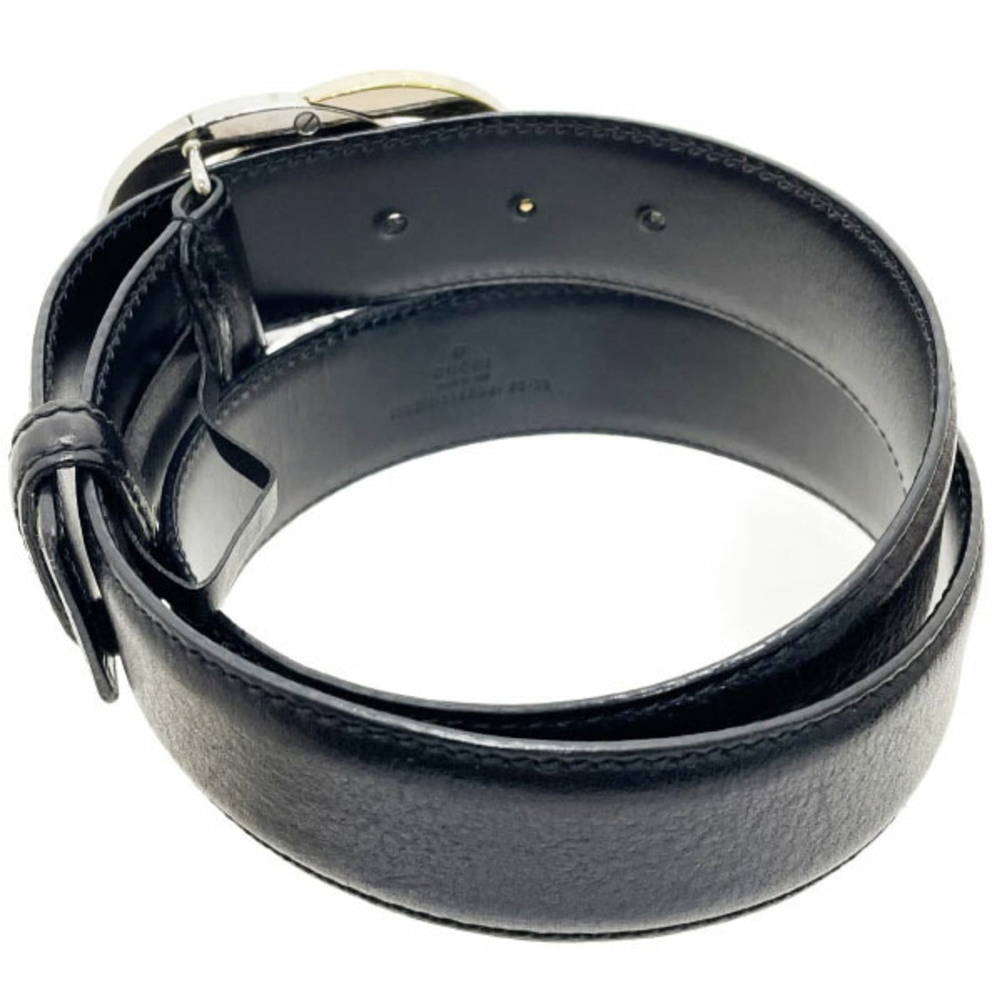 Gucci Black Gold Silver Standard Belt
