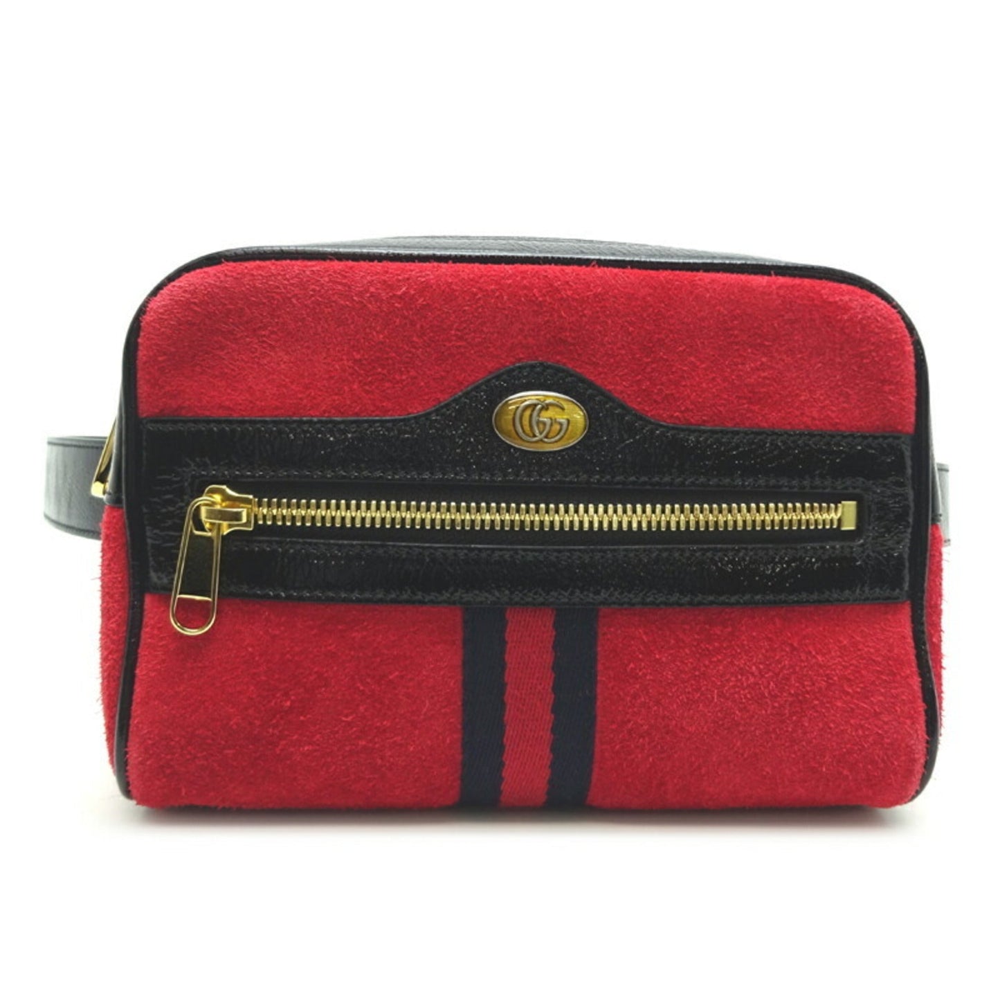 Gucci Red Color Suede Fanny Pack ()