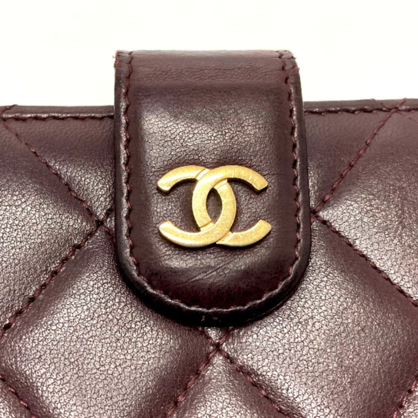 Chanel CC Mark Long wallet Long Wallet Bordeaux