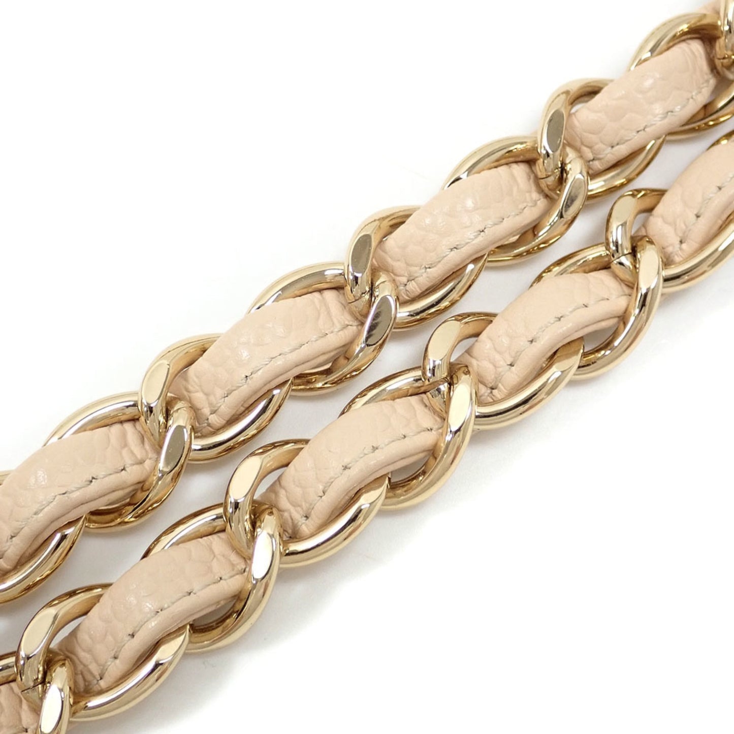 Chanel W flap chain shoulder bag Matelasse 30 Women's Beige Caviar Skin A58600 Coco Mark