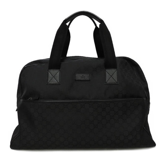 Gucci Black Nylon Leather Boston Bag Handbag ()