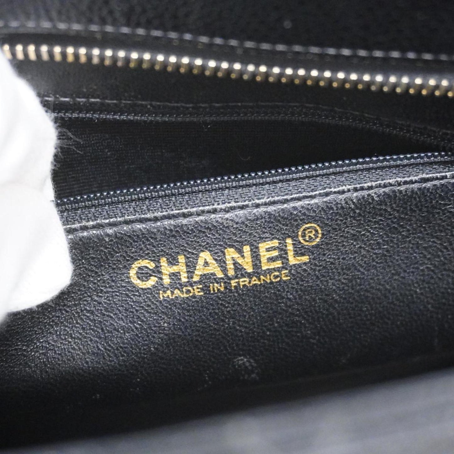 Chanel Tote Bag Reproduction Caviar Skin Black Women's