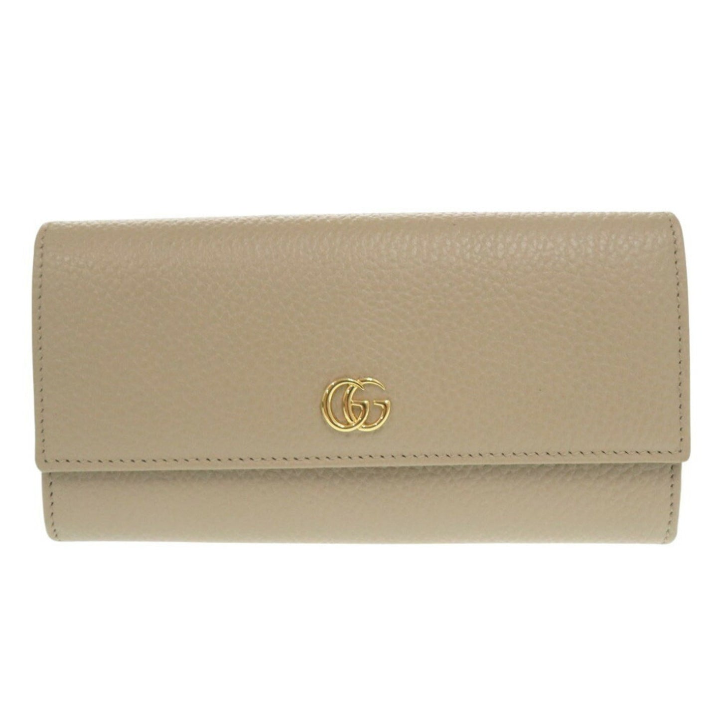 Gucci Beige Leather Long Wallet (Bi-Fold) ()