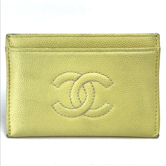 Chanel CC Mark Pass holder Card Case Light yellow