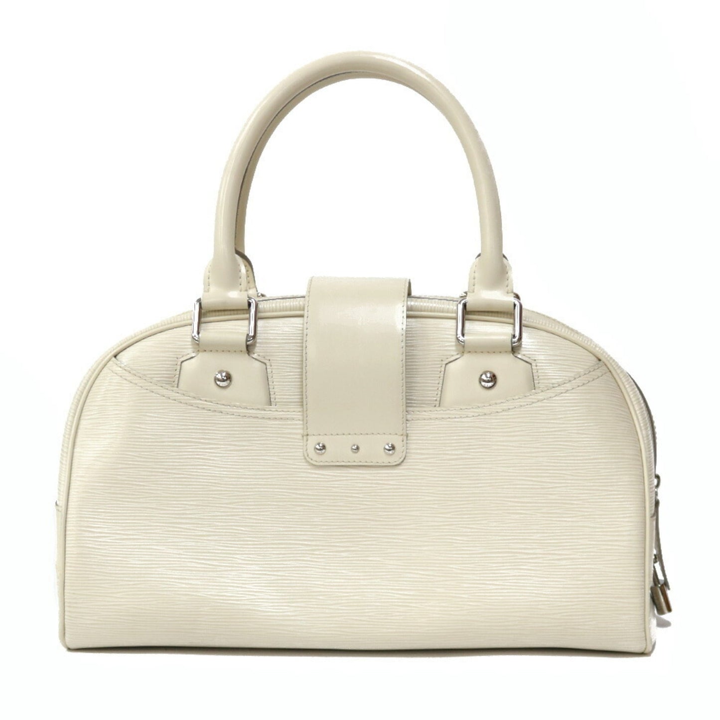 LOUIS VUITTON Bowling Montaigne GM Epi Shoulder Bag Leather M5931J White Ladies