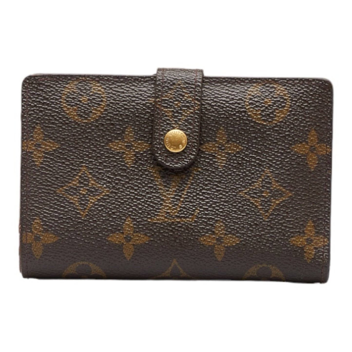 LOUIS VUITTON Monogram Viennois Bifold Wallet M61663 Brown PVC Leather Women's