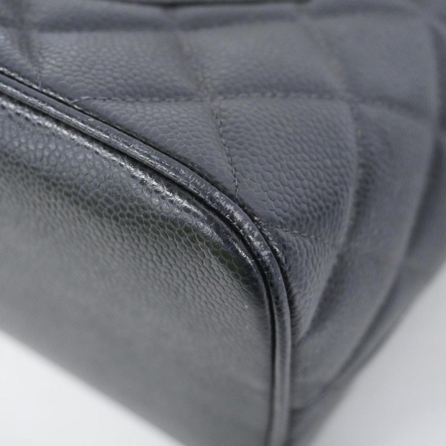 Chanel Tote Bag Reproduction Caviar Skin Black Women's