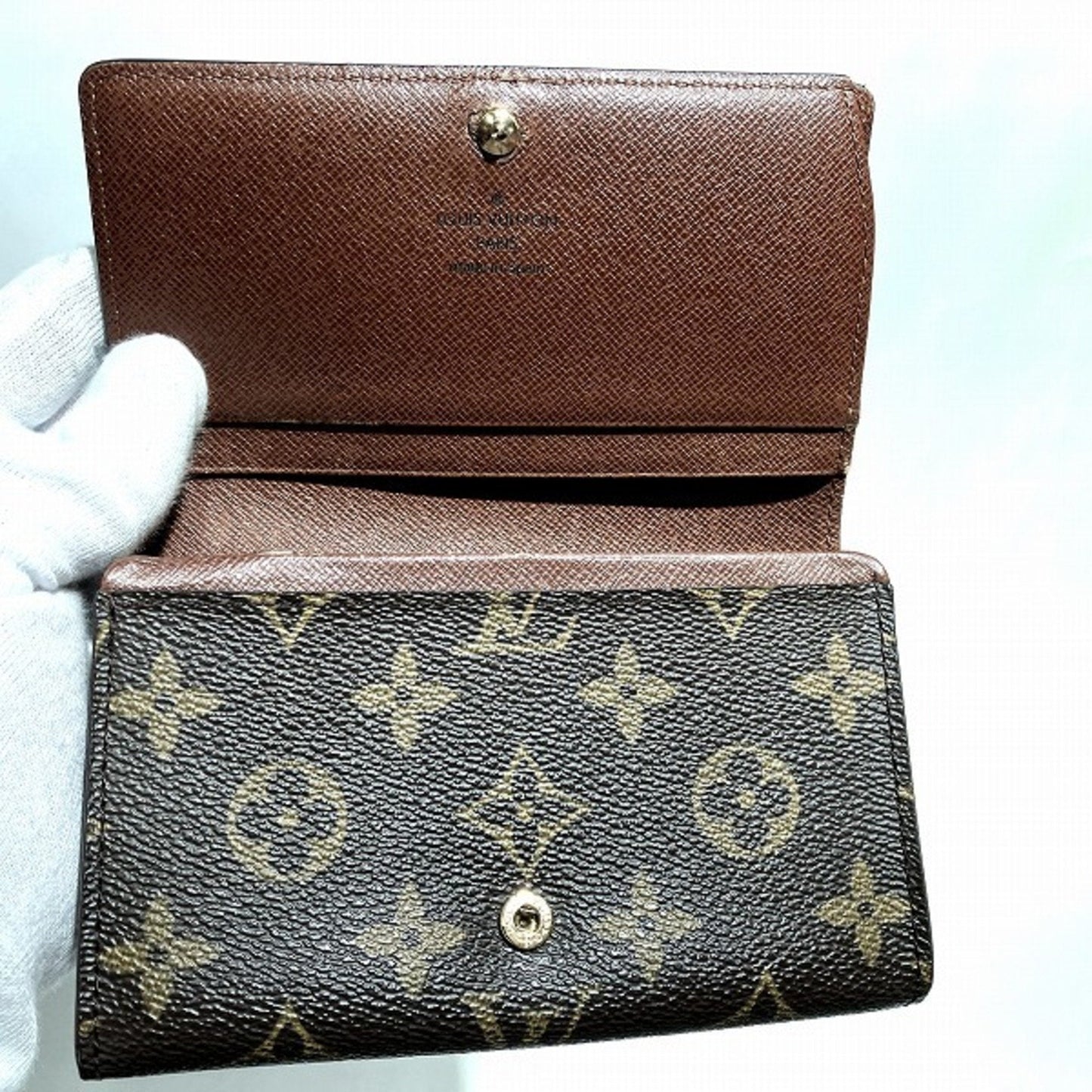 LOUIS VUITTON Monogram Portomone Vietresor M61730 Bifold Wallet Unisex