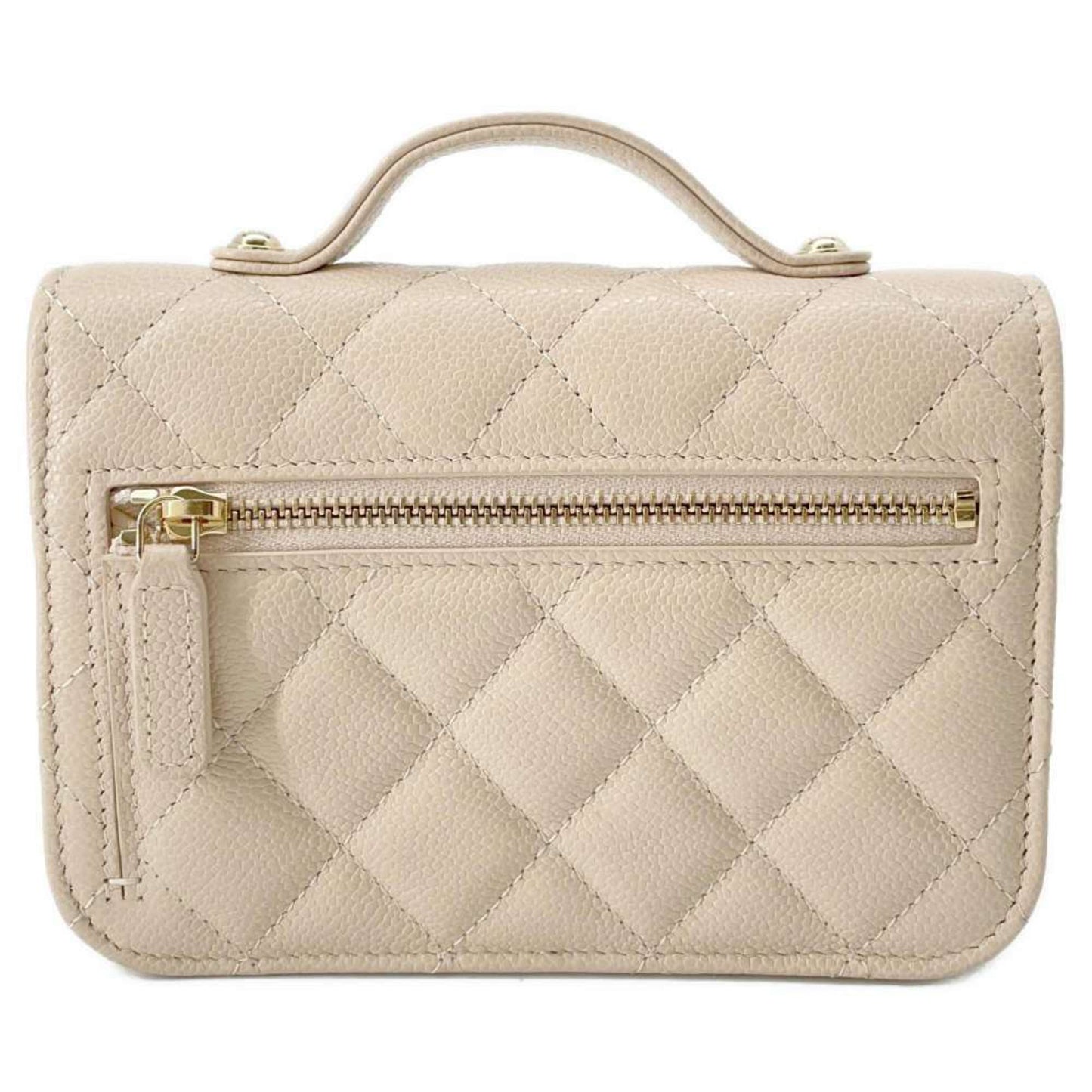 Chanel Chain Shoulder Bag Affinity Matelasse Coco Mark Caviar Skin AP2914