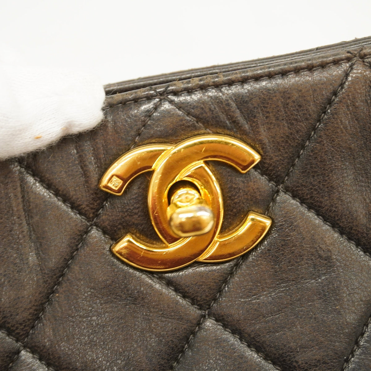 ChanelAuth  Matelasse Chain Lambskin Women's Leather Shoulder Bag Black