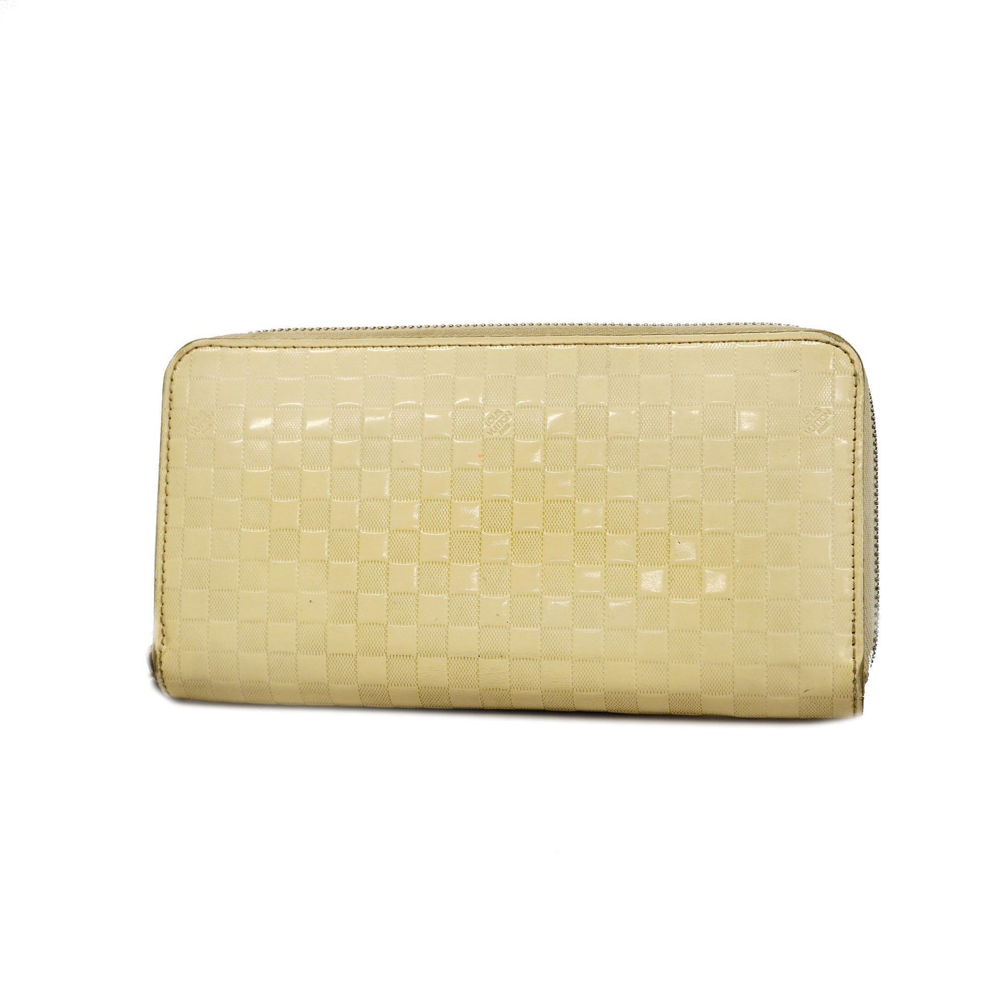 LOUIS VUITTONAuth  Damier Facet Zippy Wallet Creme M94400 Women's Long Wallet