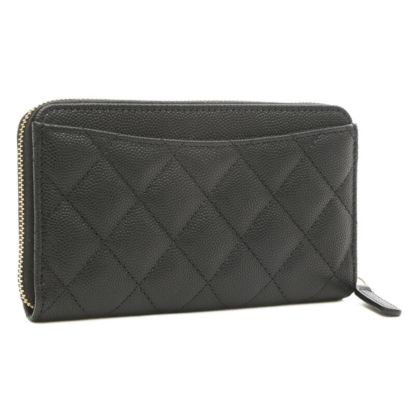 Chanel Matelasse Medium Wallet Caviar Skin Black AP0226