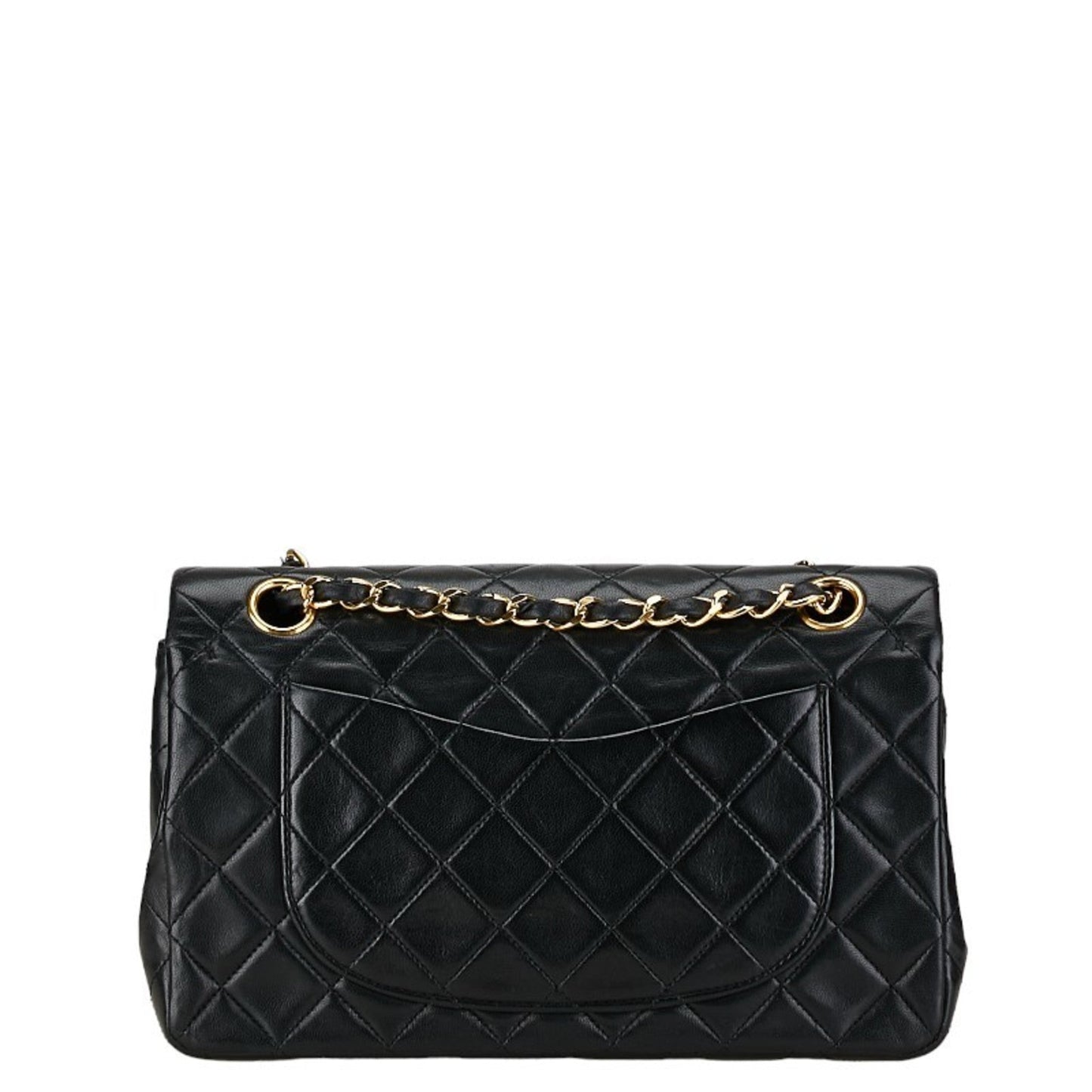 Chanel Matelasse 23 Coco Mark Double Flap Chain Shoulder Bag Black Leather Women's CHANEL