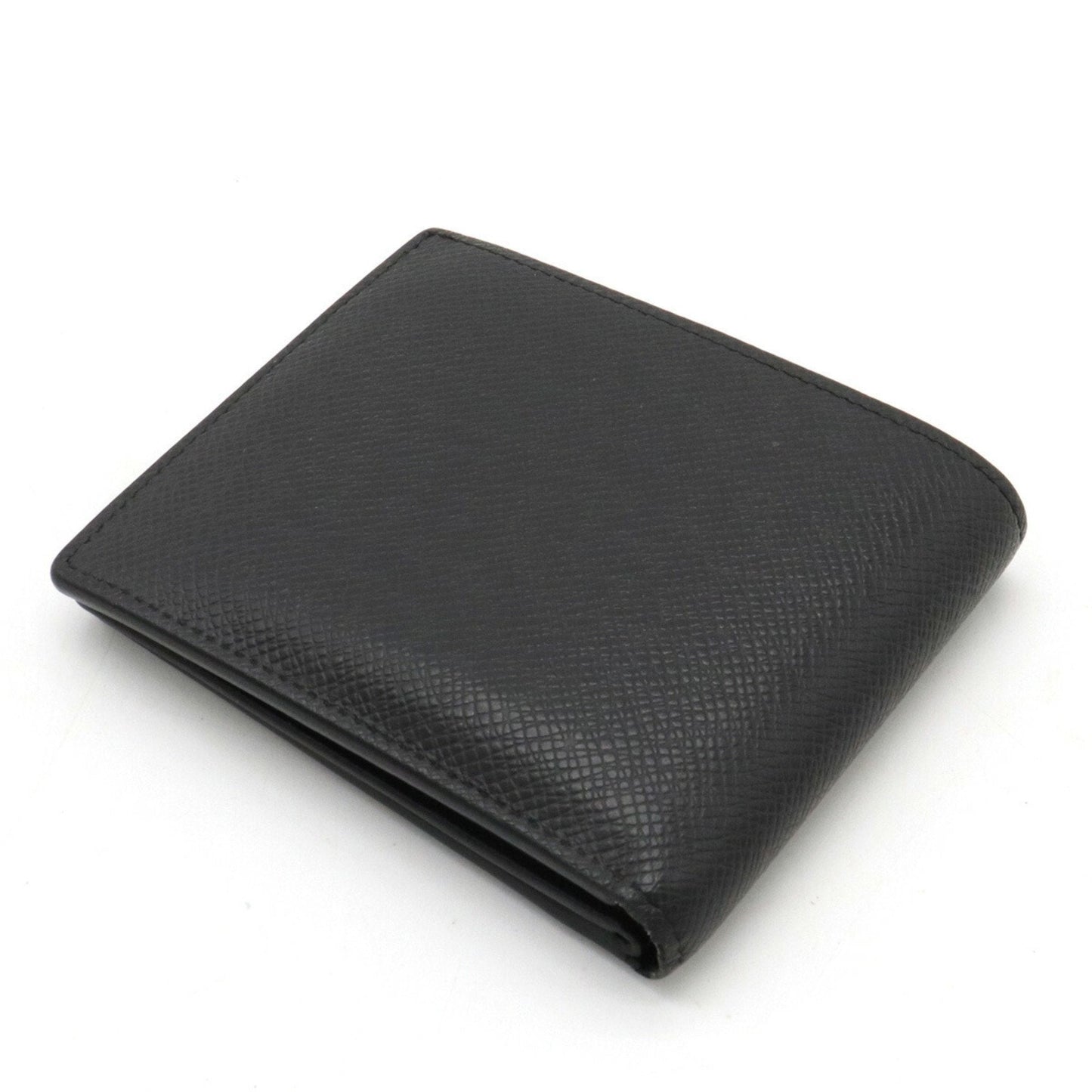 LOUIS VUITTON Taiga Portefeuille Amerigo NM Bifold Wallet Leather Ardoise Black Men's M62045