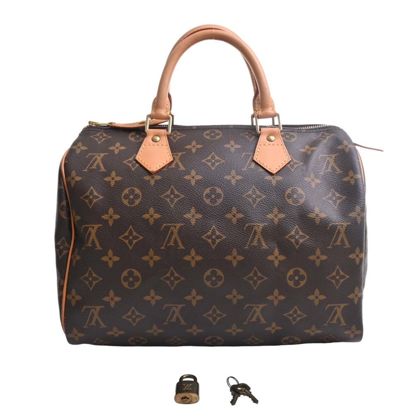 LOUIS VUITTON Monogram Speedy 30 Handbag Boston Bag M41526 Brown Women's