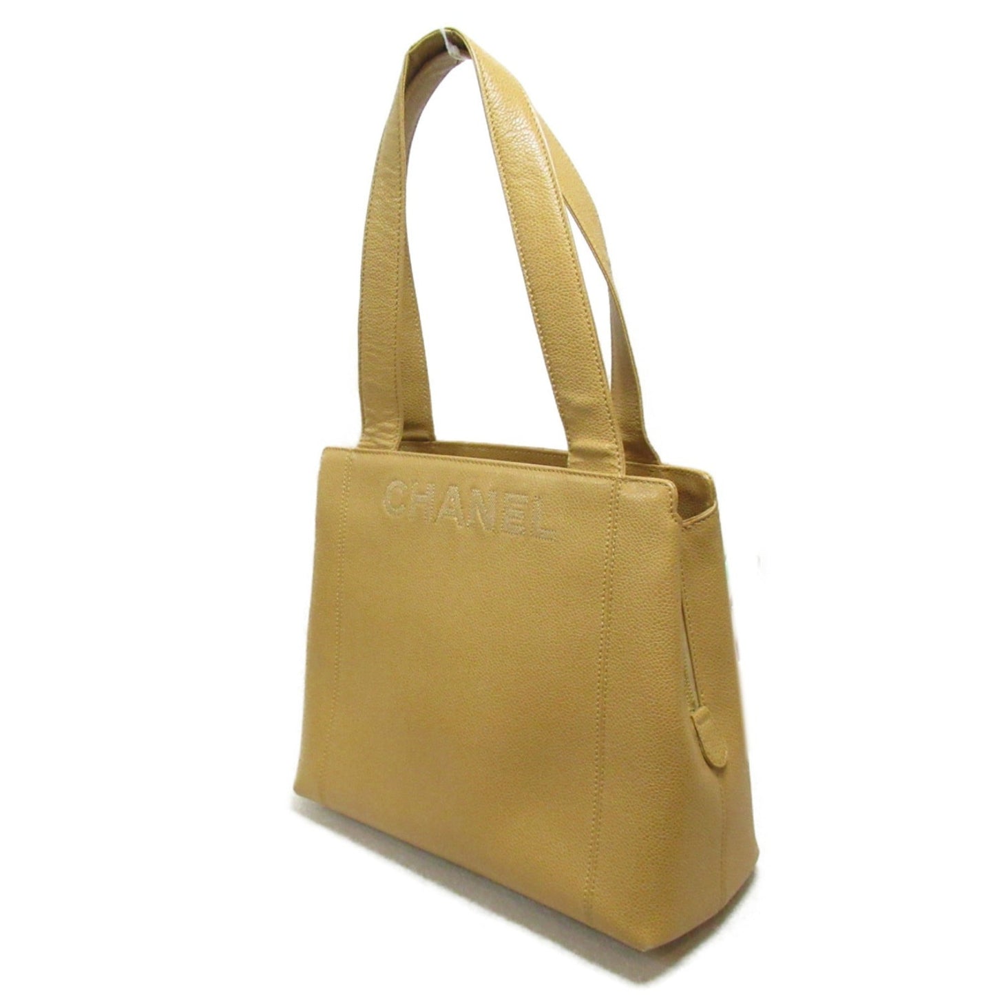 CHANEL Tote Bag Beige Caviar Skin (Grained Calf)