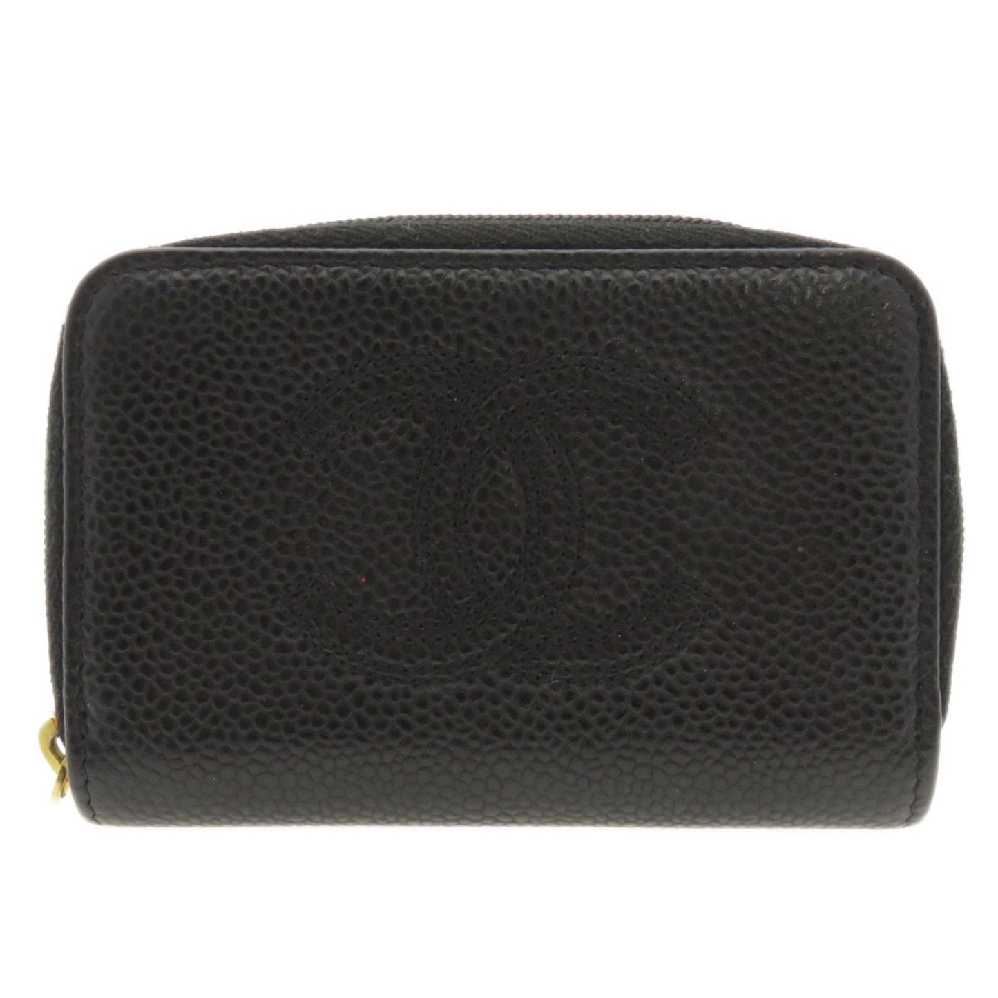 Chanel Coco Mark Wallet/Coin Case Caviar Skin for Women