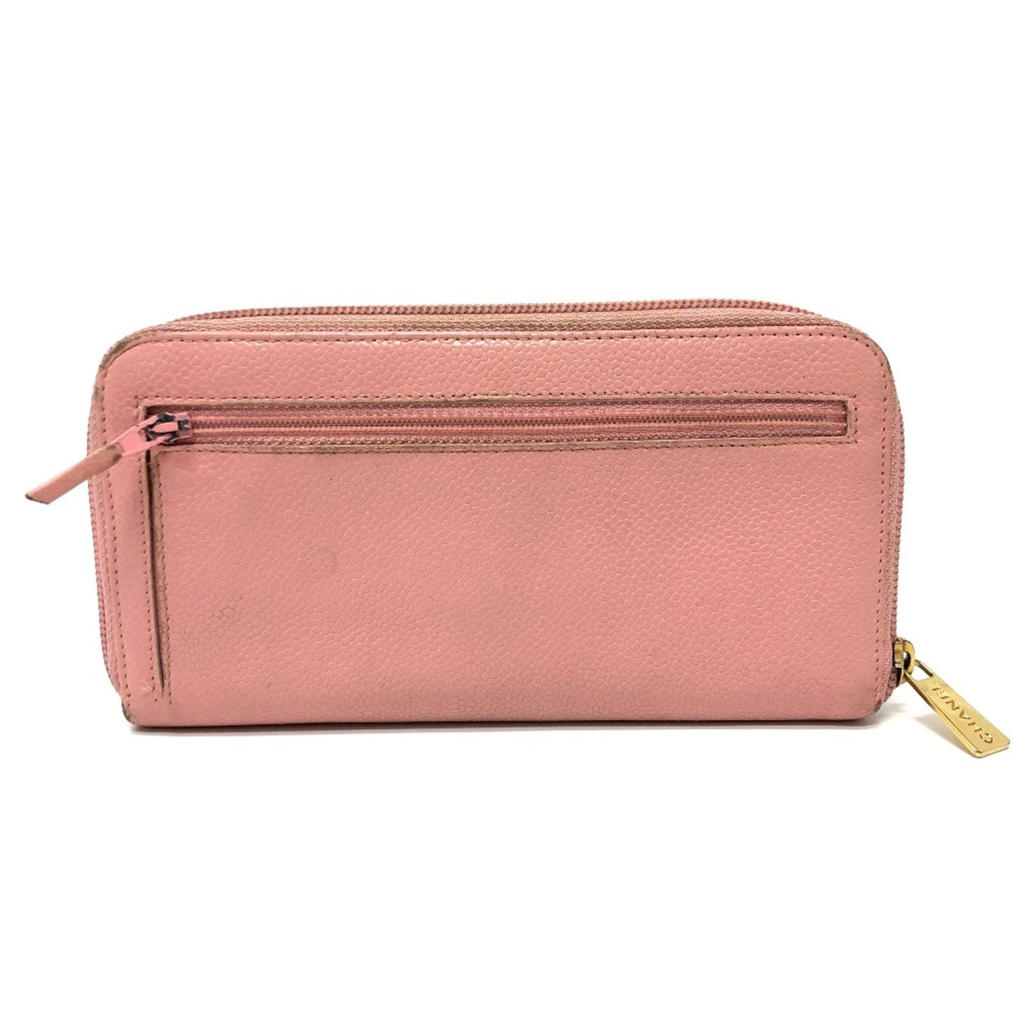 Chanel CC Mark Zip Around Long Wallet pink Beige/GoldHardware