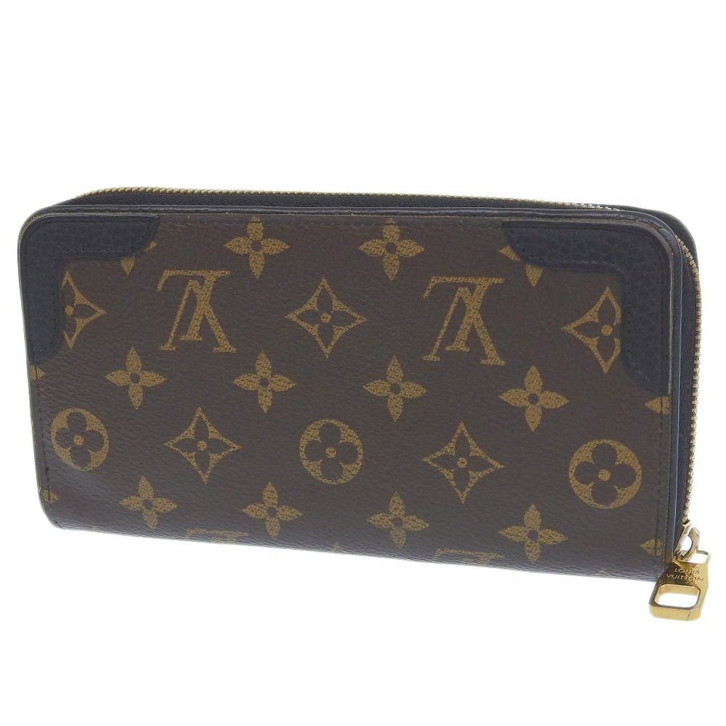 LOUIS VUITTON Monogram Zippy Retiro Round Long Wallet Noir M61855
