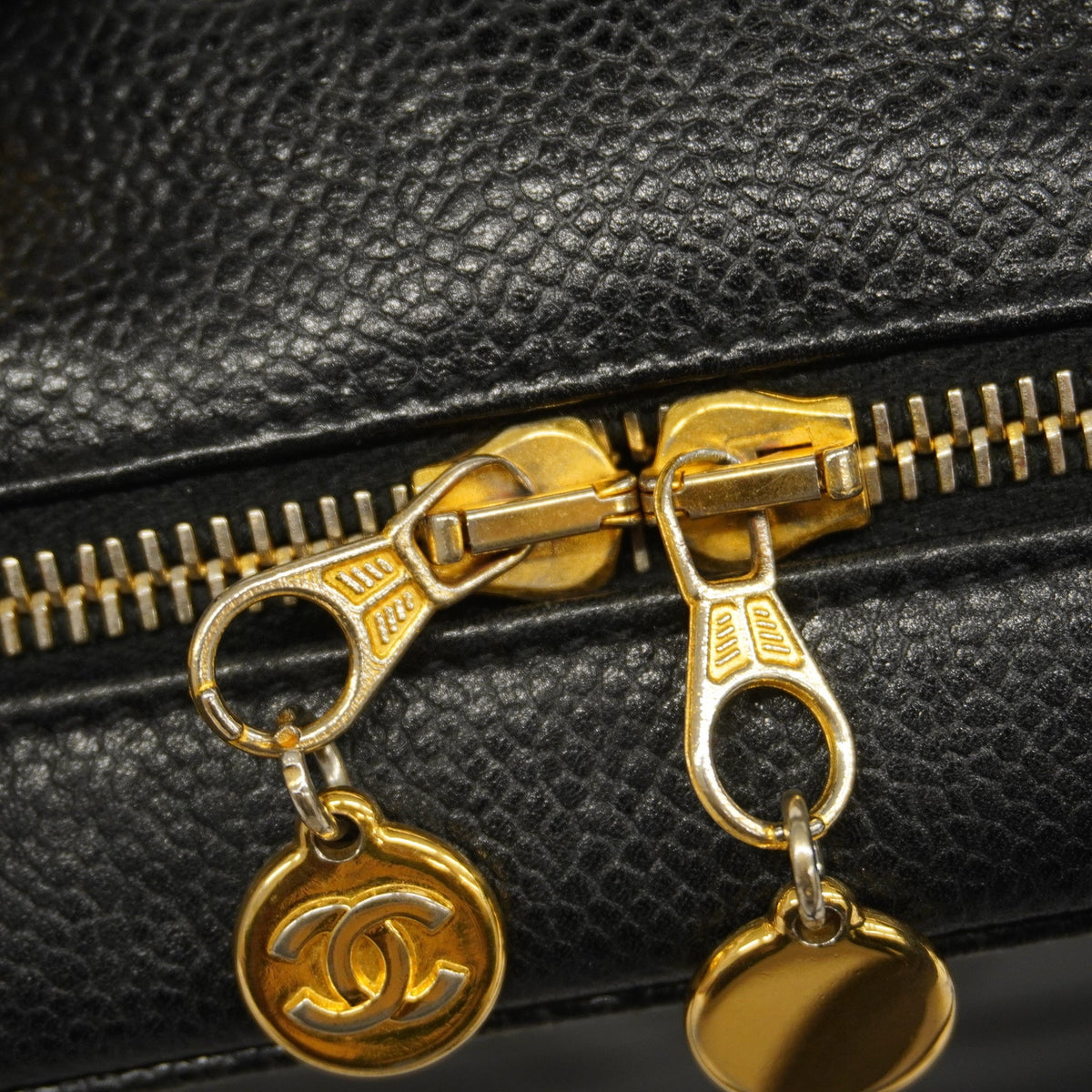ChanelAuth  2WAY Bag Women's Caviar Leather HandBag,Shoulder Bag Black