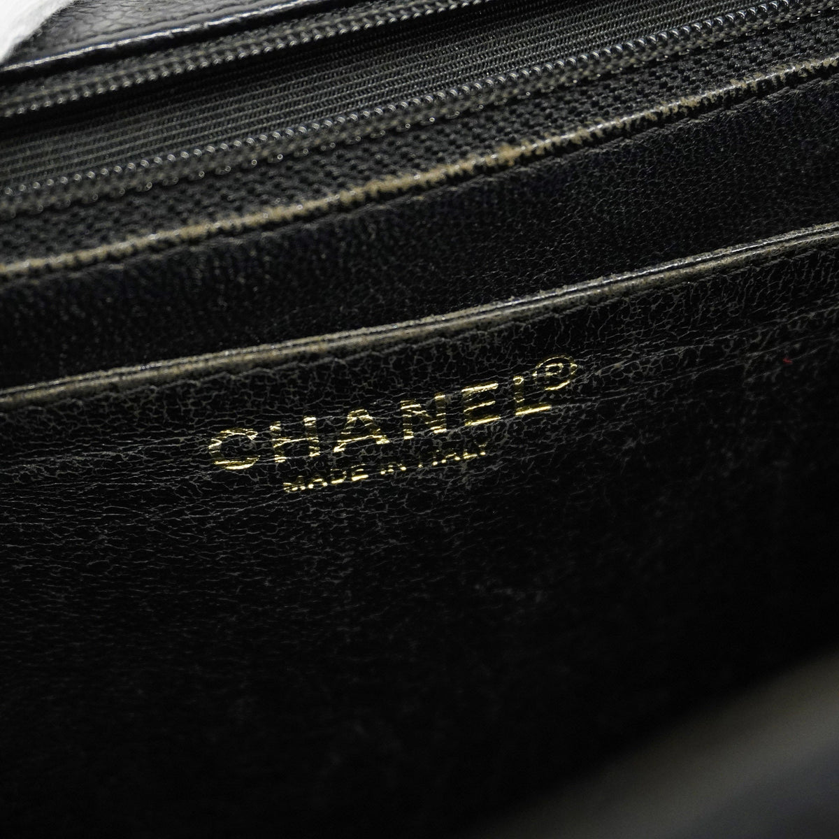 ChanelAuth  Matelasse HandBag Women's Caviar Leather Black