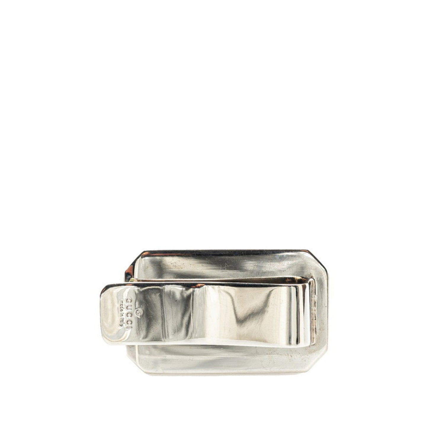 Gucci Brown Silver Metal Money Clip