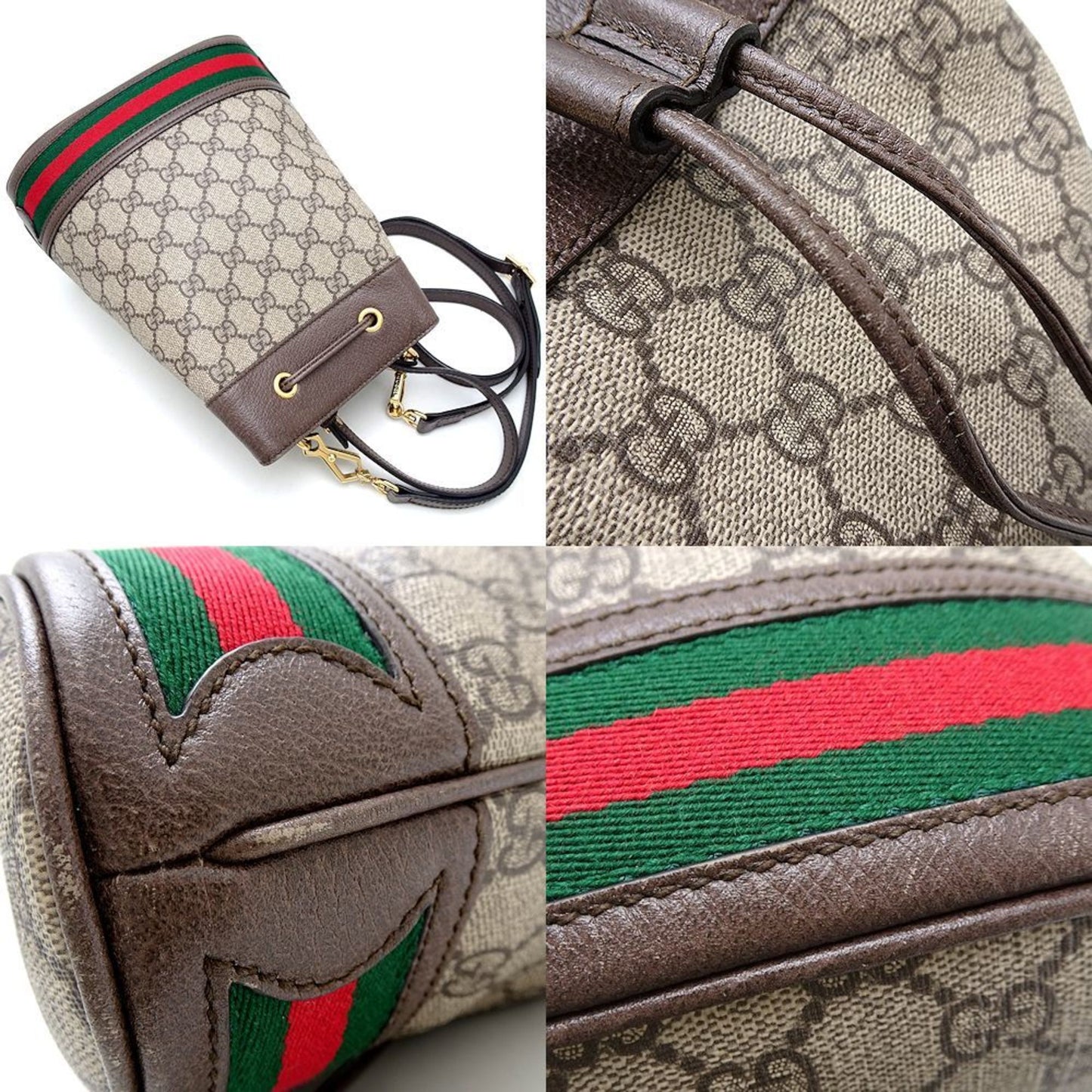 Gucci Beige Brown Gg Supreme Leather Handbag Shoulder Bag
