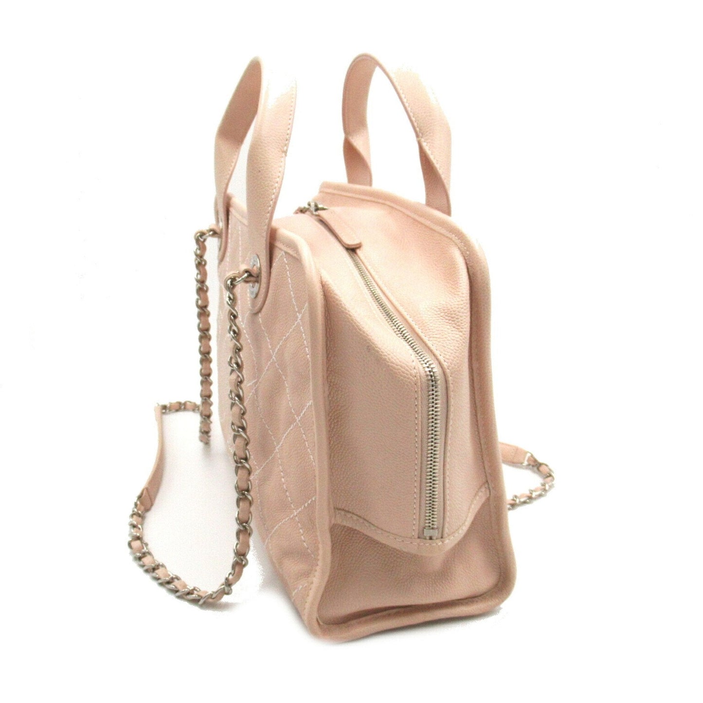 CHANEL Deauville 2-way shoulder bag, caviar skin (grained calfskin), women's, pink