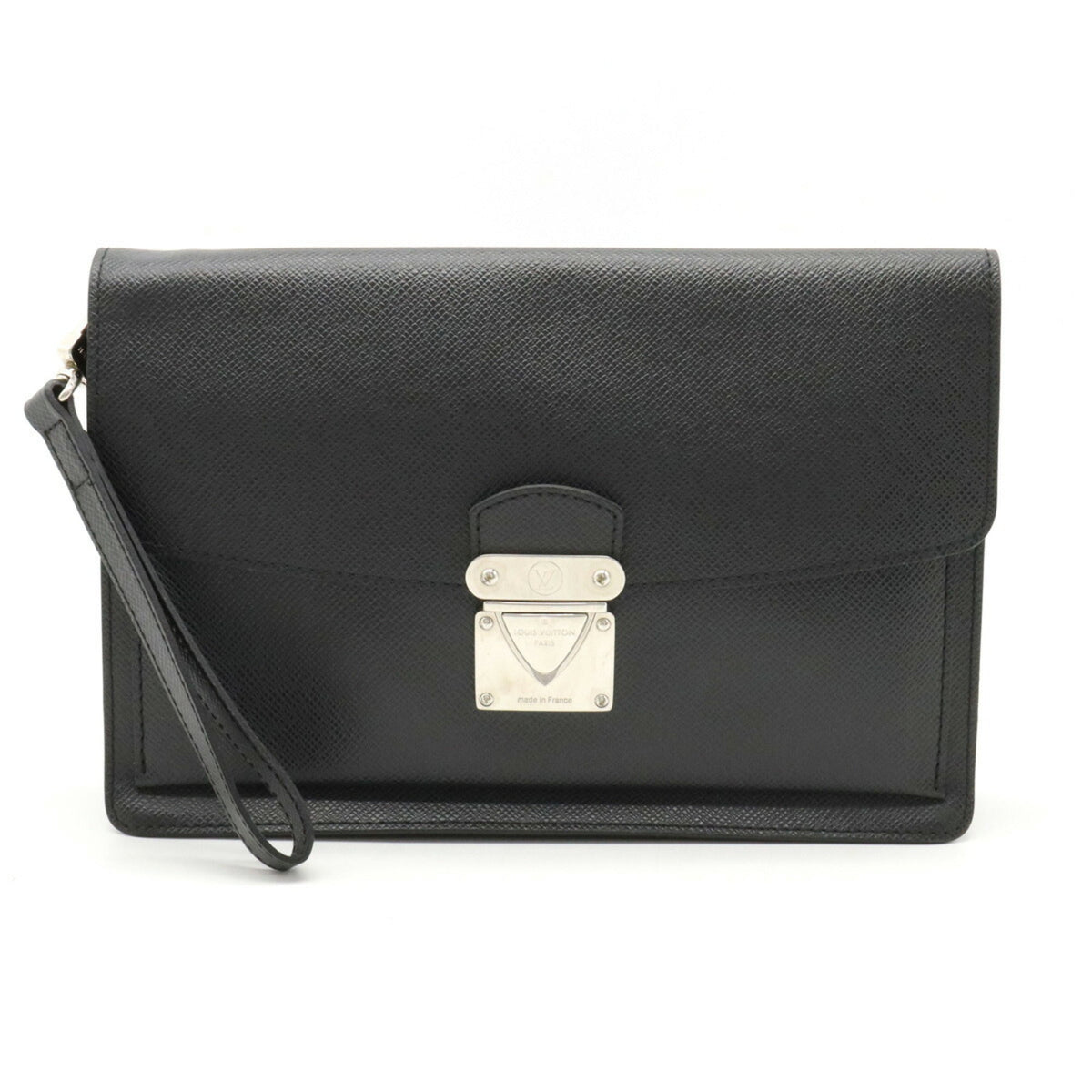 LOUIS VUITTON Taiga Belair Second Bag Clutch Ardoise Black M32592