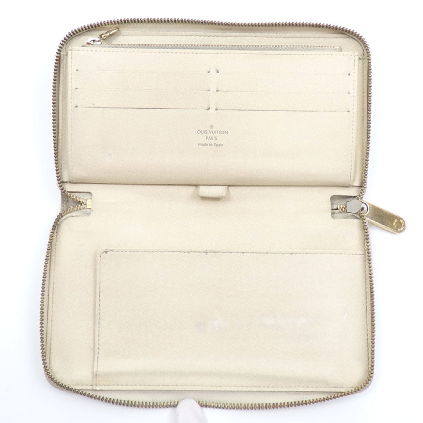 LOUIS VUITTON Round Long Wallet Damier Azur Zippy Organizer N60012 Women Men