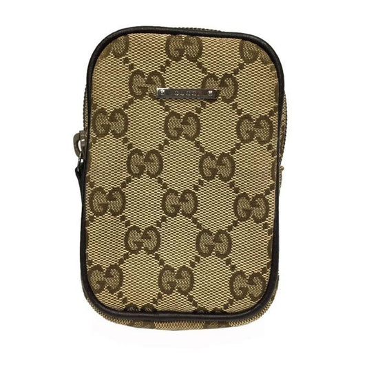 Gucci GG canvas mini pouch accessory case beige ladies men's Bag