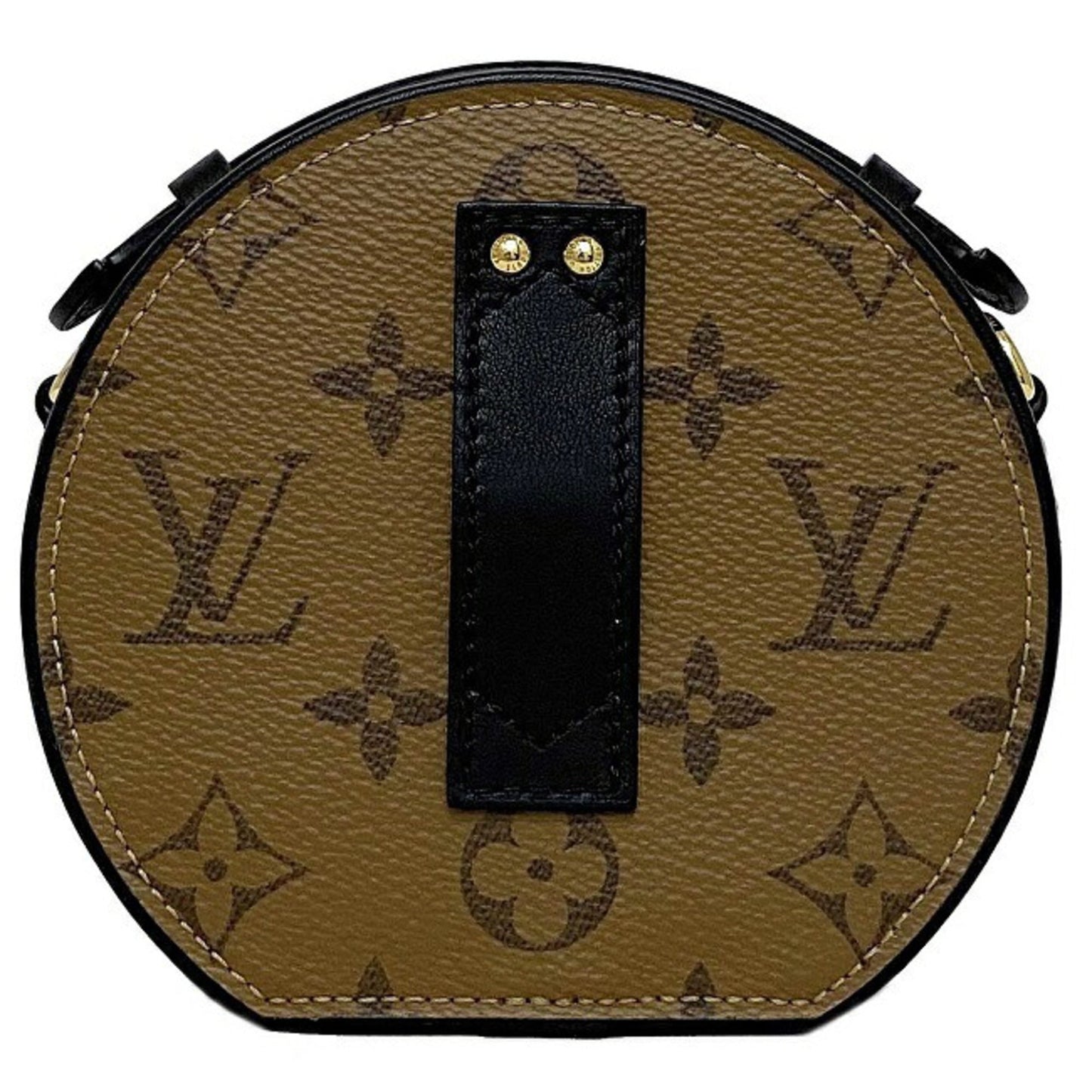 Louis Vuitton Shoulder Bag Bowat Chapo Brown Black Gold Monogram Reverse M68276 PL0240 LOUIS VUITTON Pochette Mini Name Tag LV Round