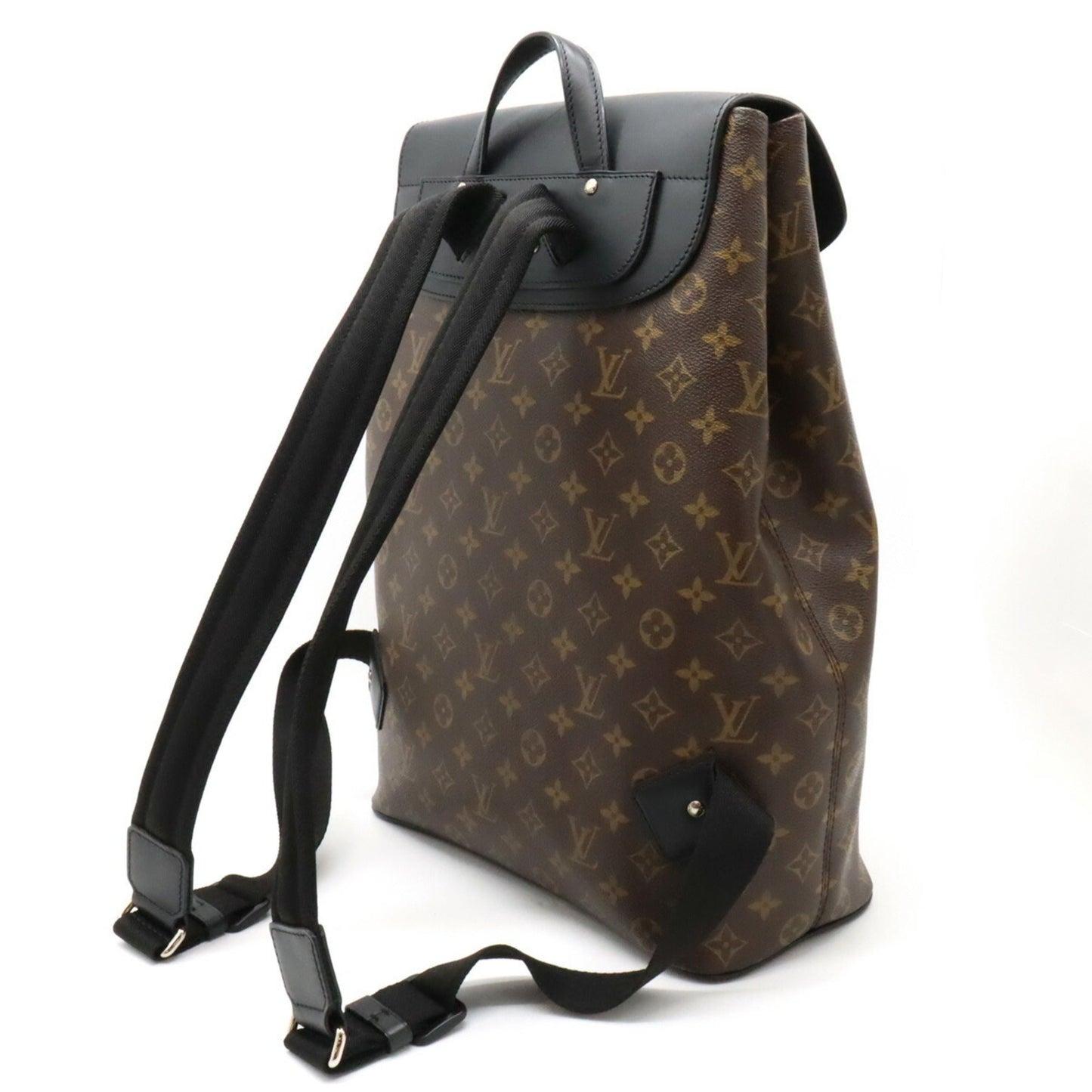 LOUIS VUITTON Monogram Macassar Parc Rucksack Backpack Shoulder Bag M40637