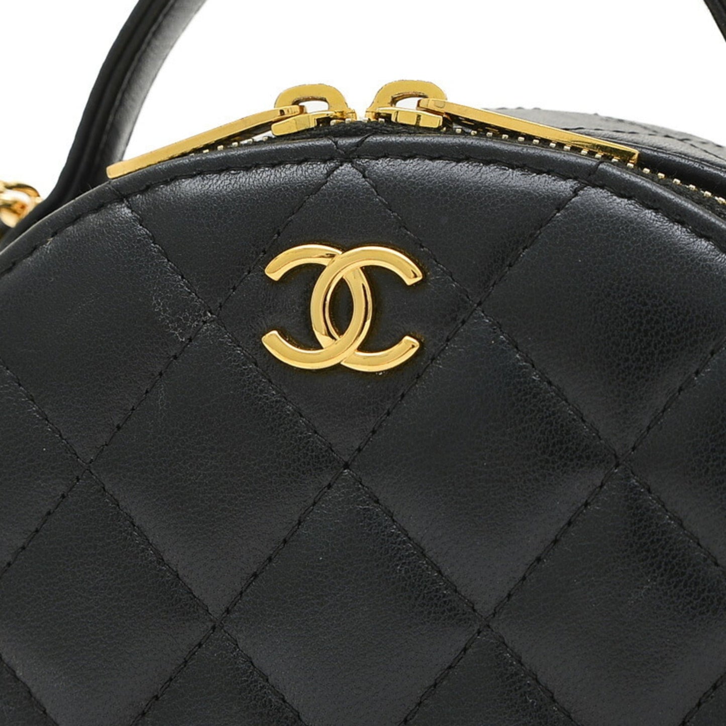 Chanel Matelasse 2-Way Chain Shoulder Bag, Lambskin, Black, AP3088