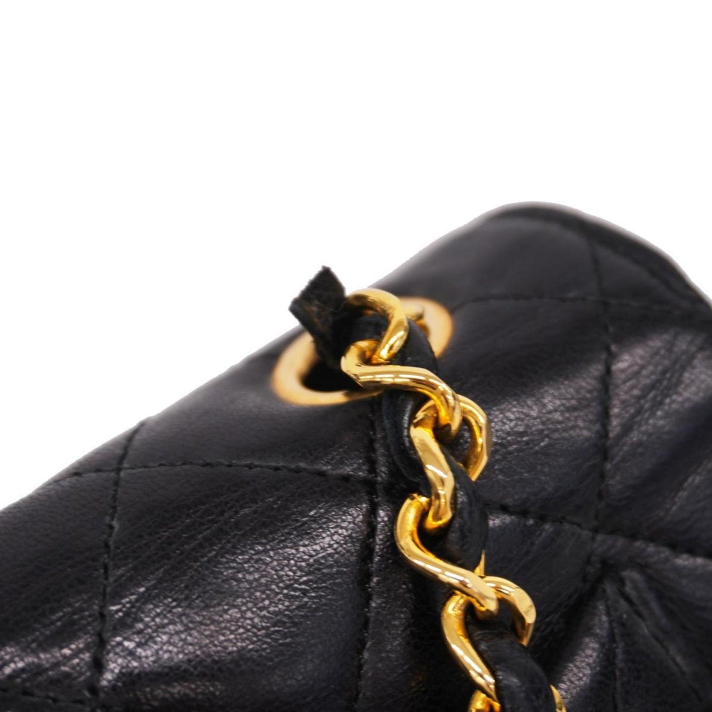 Chanel Shoulder Bag Matelasse Chain Lambskin Black Women's