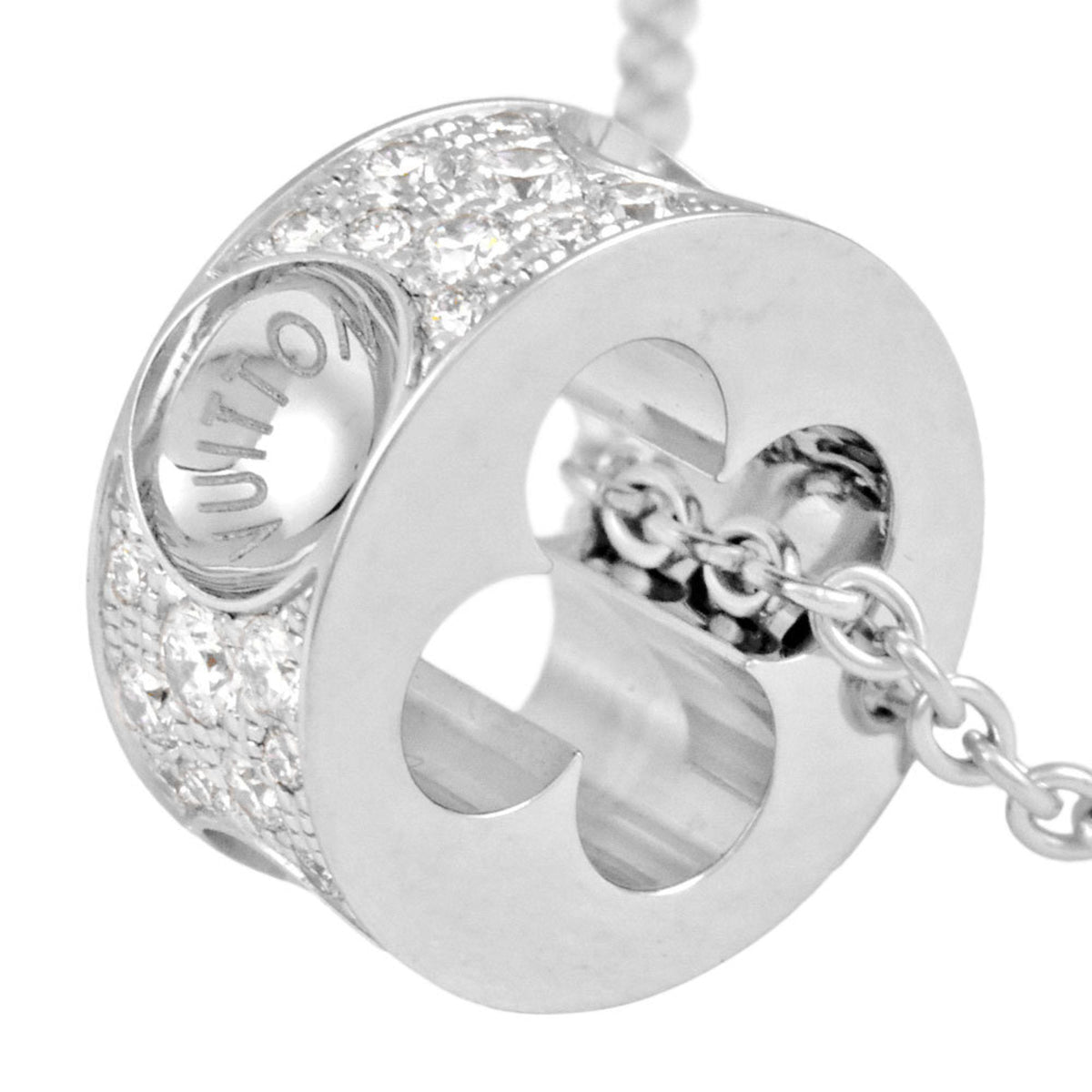 LOUIS VUITTON Pendantif Empreinte Necklace Diamond K18WG Pendant Q93127