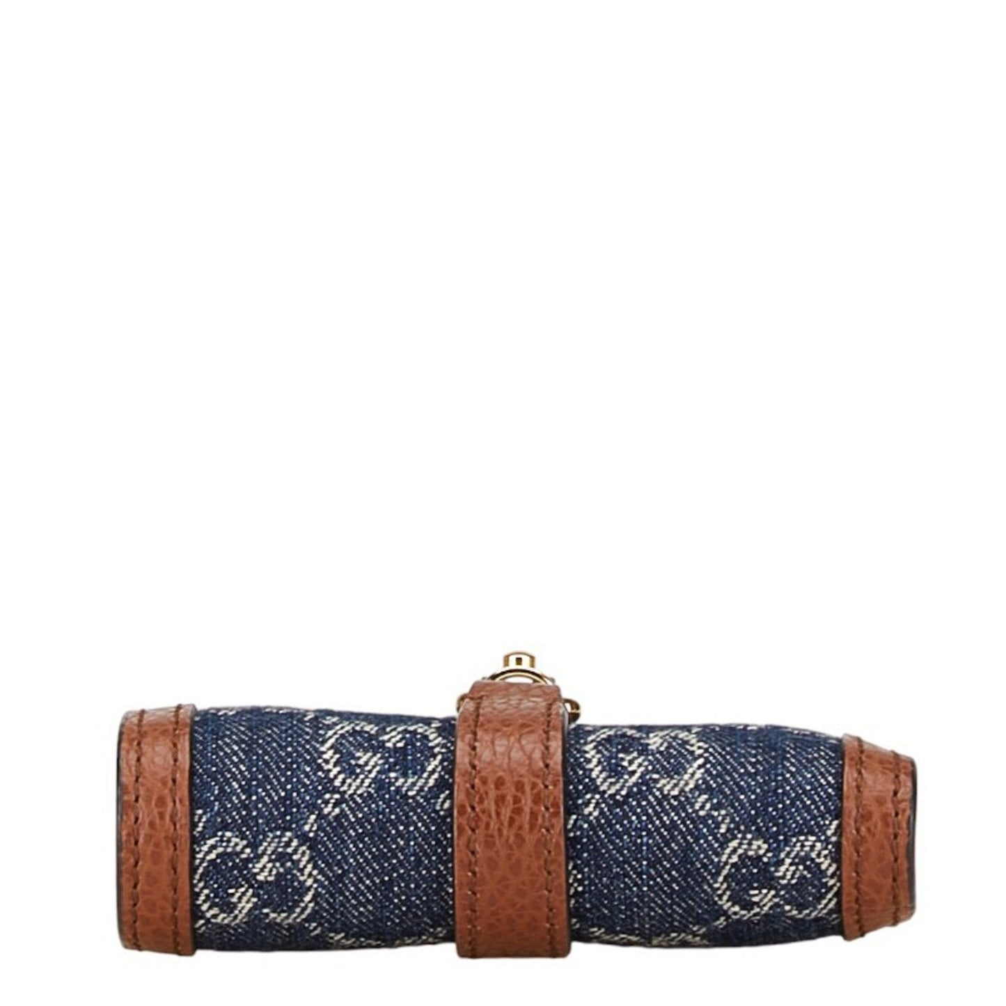 Gucci Brown Navy Denim Leather Wallet (Bi-Fold)