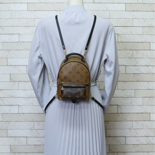 LOUIS VUITTON Palm Springs Backpack MINI Monogram Reverse Rucksack/Daypack M44872 Women's