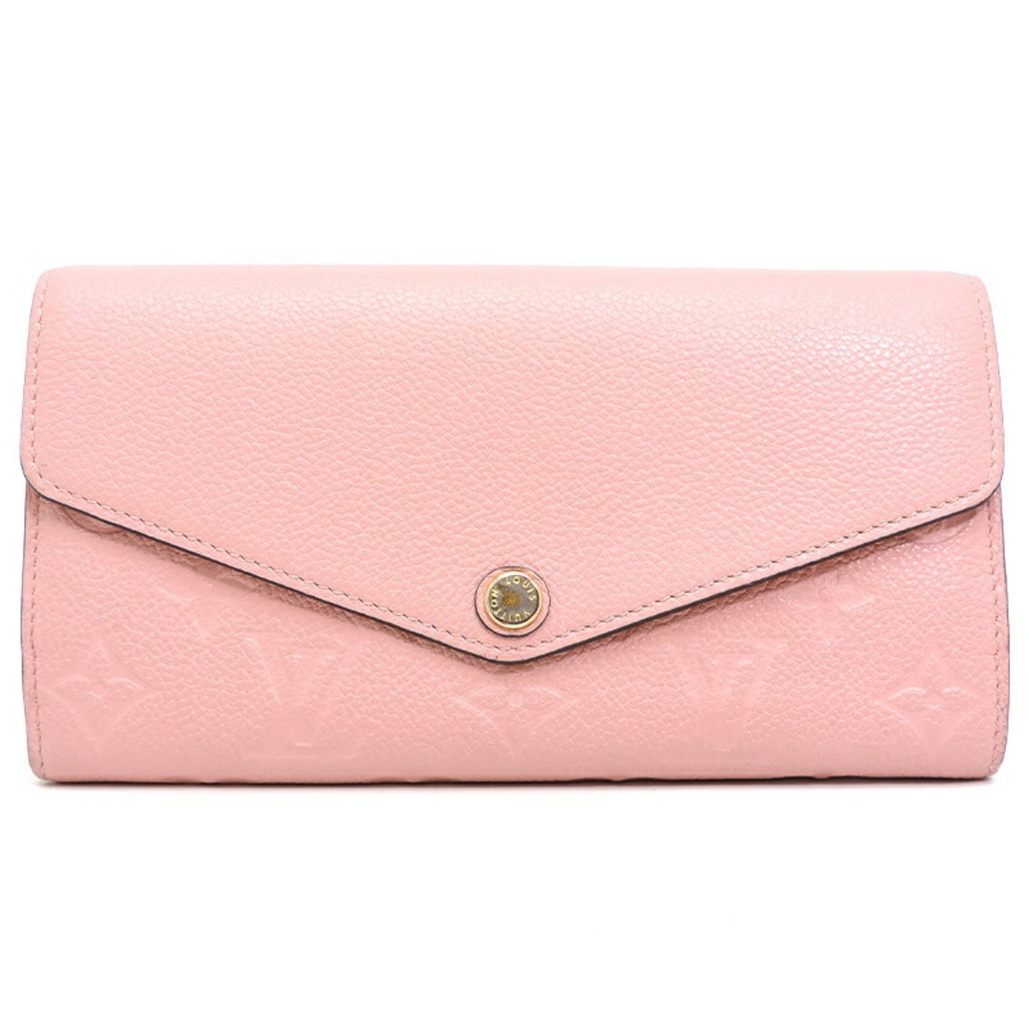 LOUIS VUITTON Portefeuille Sarah Women's Long Wallet M64082 Monogram Empreinte Rose Poudre/Pink