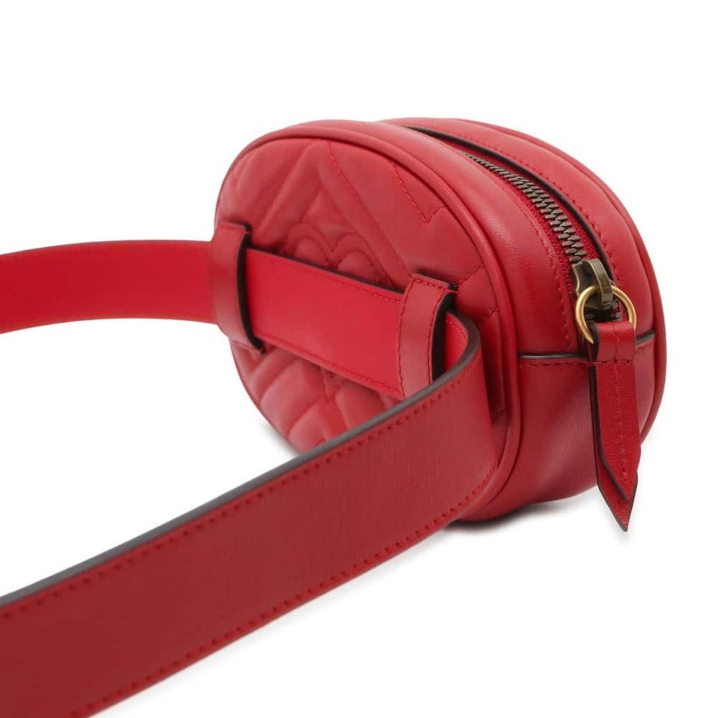 Gucci Red Color Leather Fanny Pack