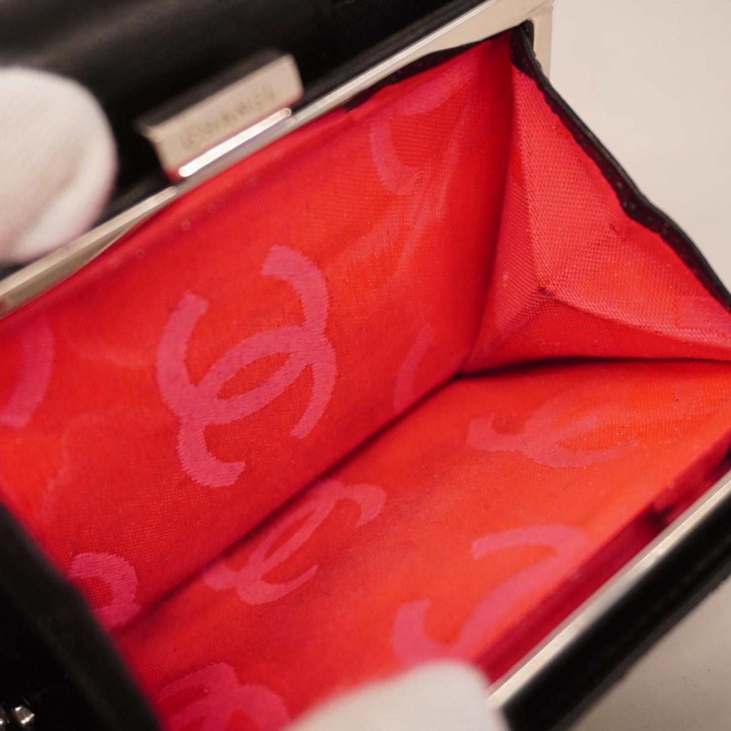Chanel Wallet Cambon Lambskin Black Women's
