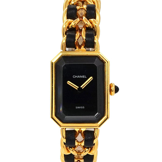 CHANEL Premiere S size H0001 Ladies watch Black Gold Quartz