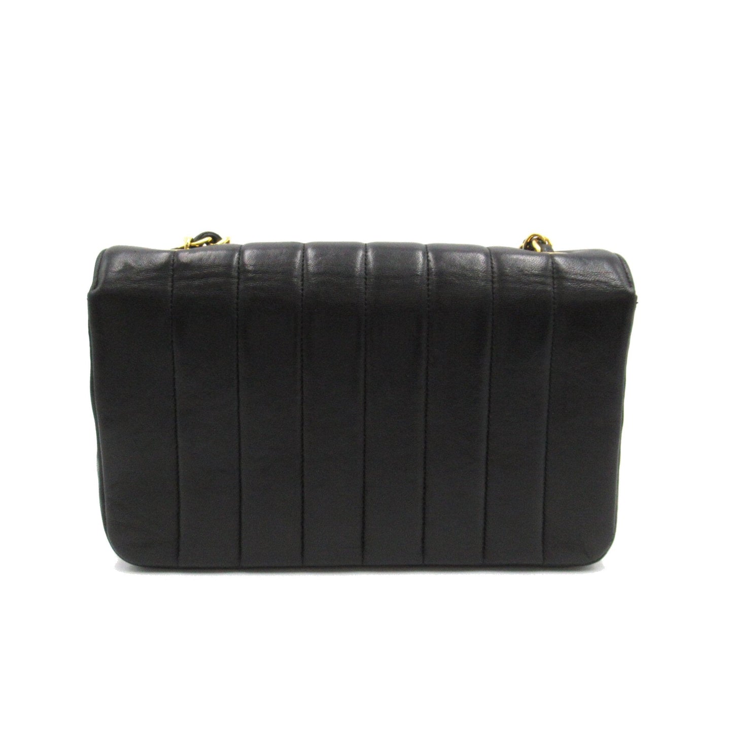 CHANEL Mademoiselle Line Chain Shoulder Black Lambskin (sheep leather)