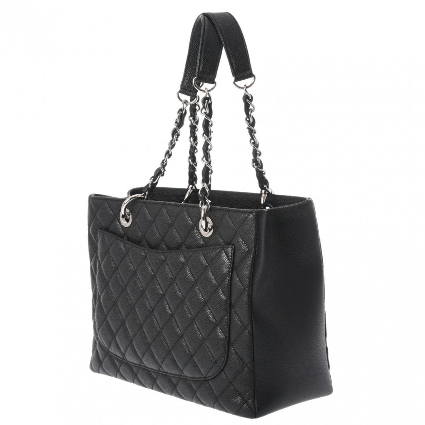 CHANEL GST Grand Tote Black A50995 Women's Caviar Skin Bag