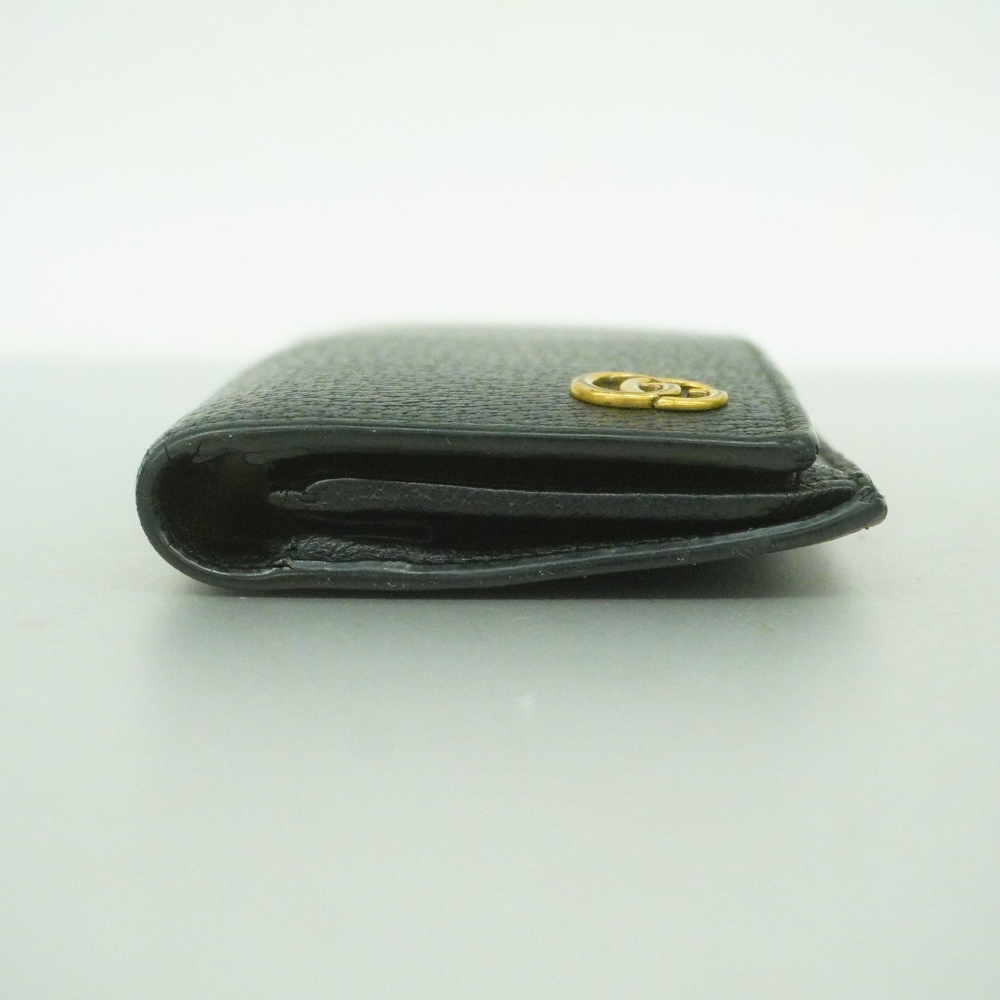 GUCCIAuth  GG Marmont 428740 Women's Leather Long Wallet [bi-fold] Black