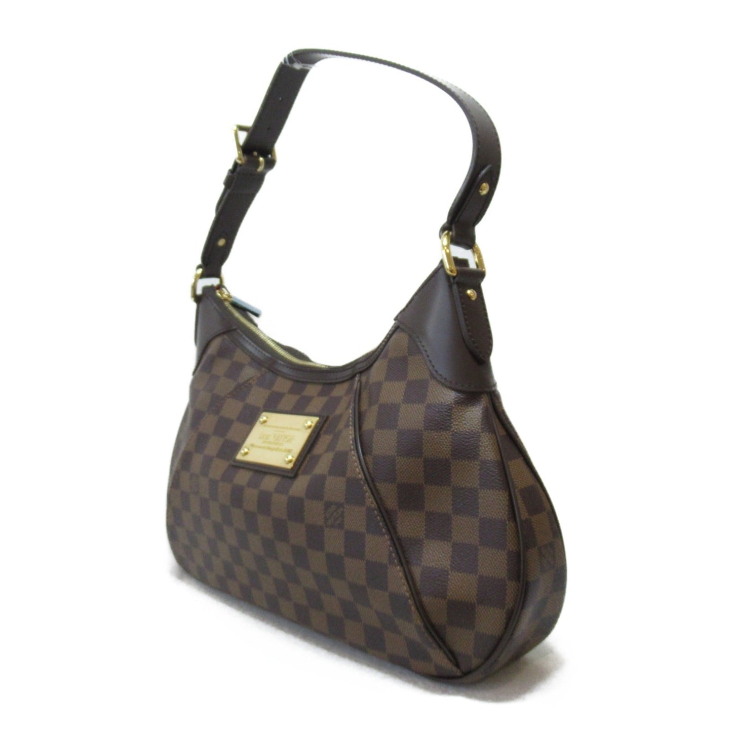 LOUIS VUITTON Thames GM Shoulder Bag Brown Ebene Damier PVC coated canvas N48181