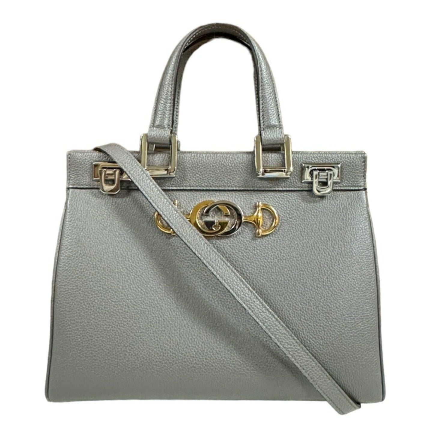 Gucci Daily Gray Leather Shoulder Bag ()