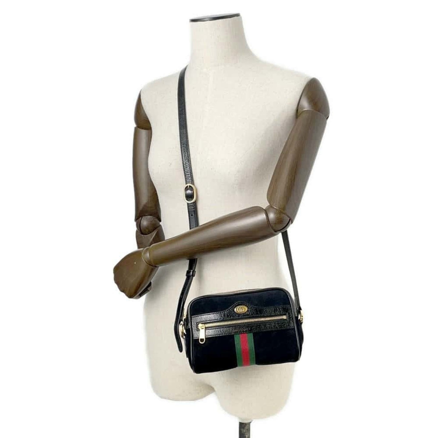 Gucci Ophidia Black Gg Supreme Shoulder Bag