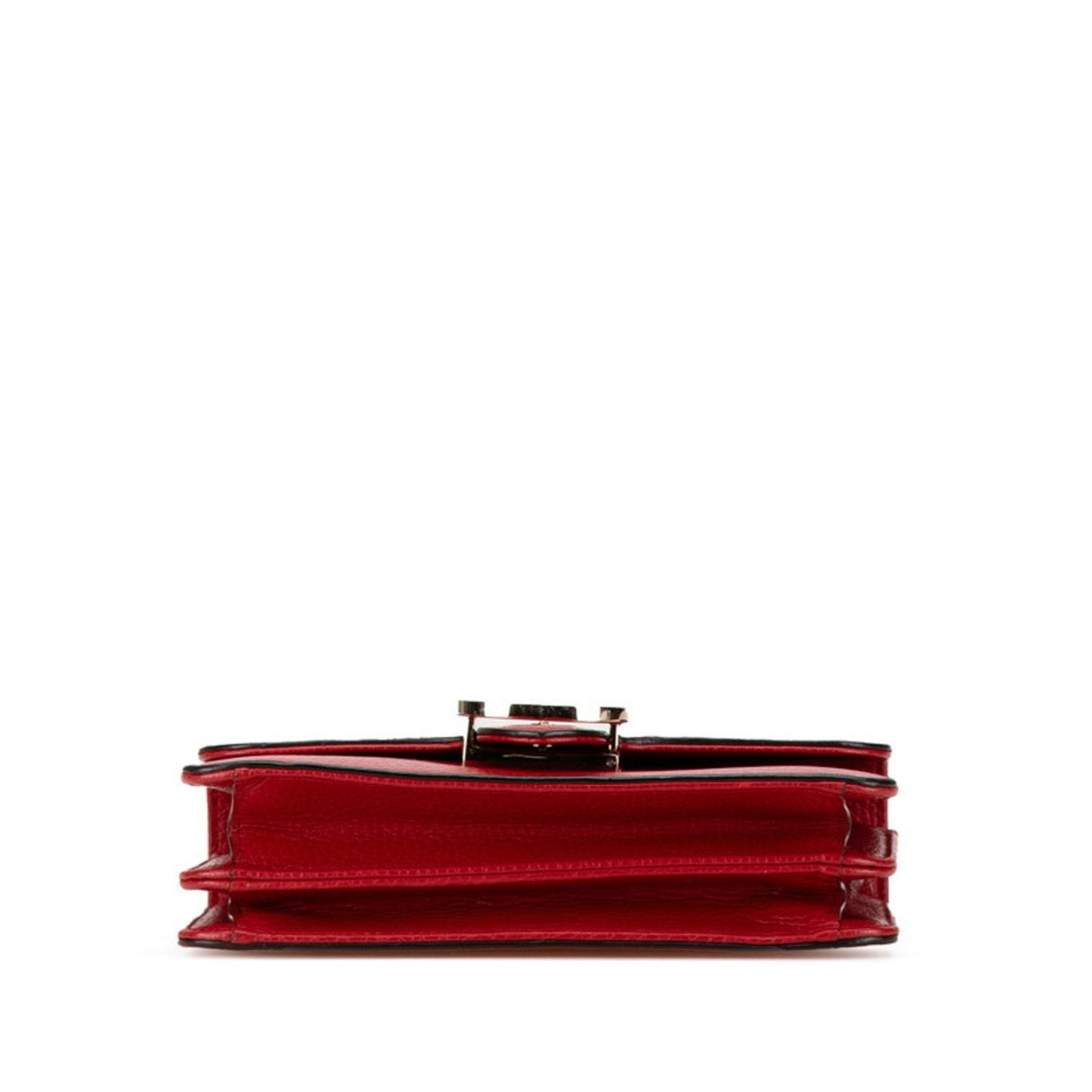 Gucci Red Color Leather Shoulder Bag